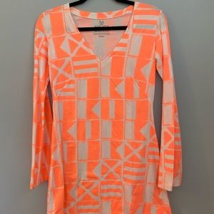 Mahi Gold - Size Small - bright orange neon dress